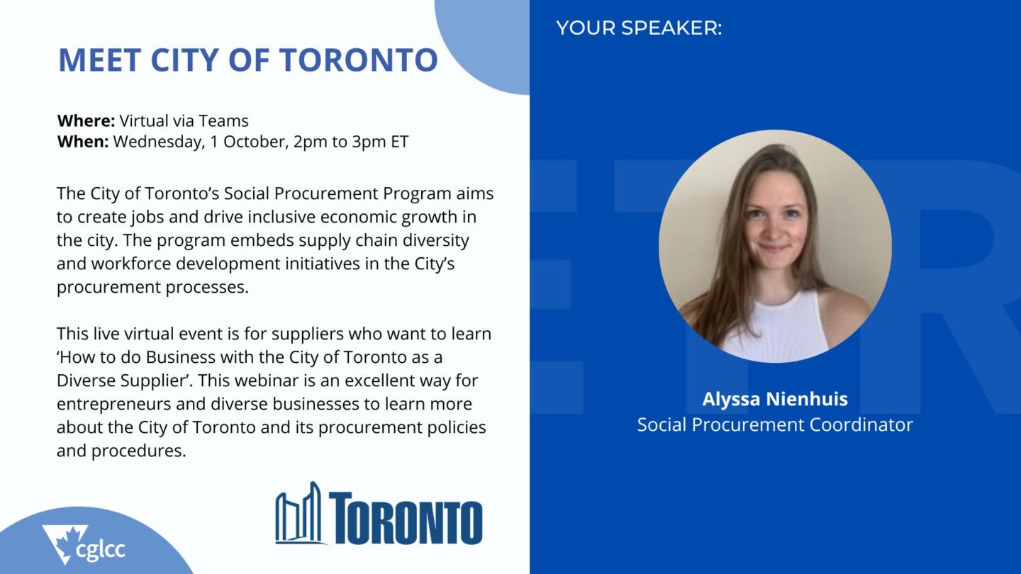Meet the Buyer: City of Toronto